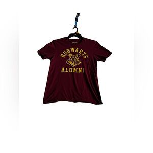 HARRY POTTER MEN’S MAROON GOLD GRAPHIC MOVIE HOGWARTS SZ SMALL